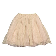 Girls Pull On Holiday Skirt - Cat  Jack Gold Embroidery Size Medium 8