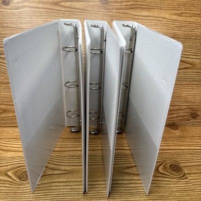 1  White Mini Durable View 3 Ring Binder Office Binder 9x7x1 Set Of 3