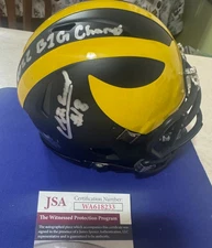 Michigan Wolverines COLSTON LOVELAND  Signed Riddell Mini Helmet JSA