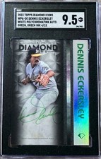 2023 Topps Diamond Icons Dennis Eckersley SGC 9.5 Auto Autograph Green Ink /15