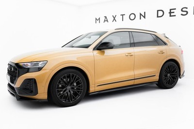 Maxton Design Seitenschweller Ansatz (Paar) V.2 passend für Audi Q8 Mk1 FL schwa