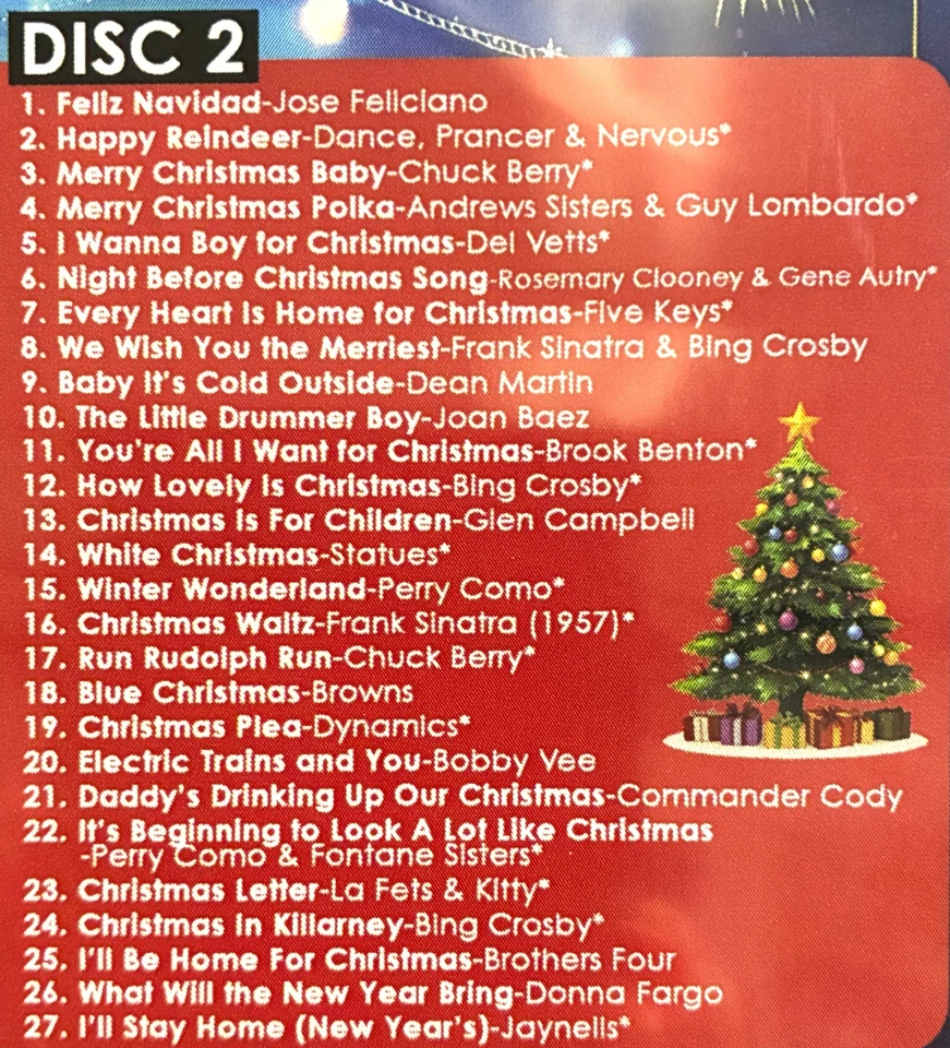 CHRISTMAS CLASSICS & RARITIES - (Factory Sealed 2-CD Set ) 54 Tracks 100% Stereo - Image 4 of 4