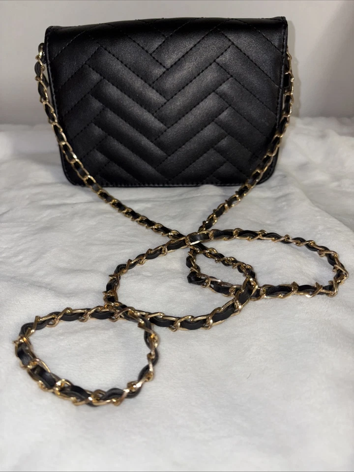 Bebe Black Wallet Clutch Chain Strap Cocktail Crossbody Bag - Image 4 of 4