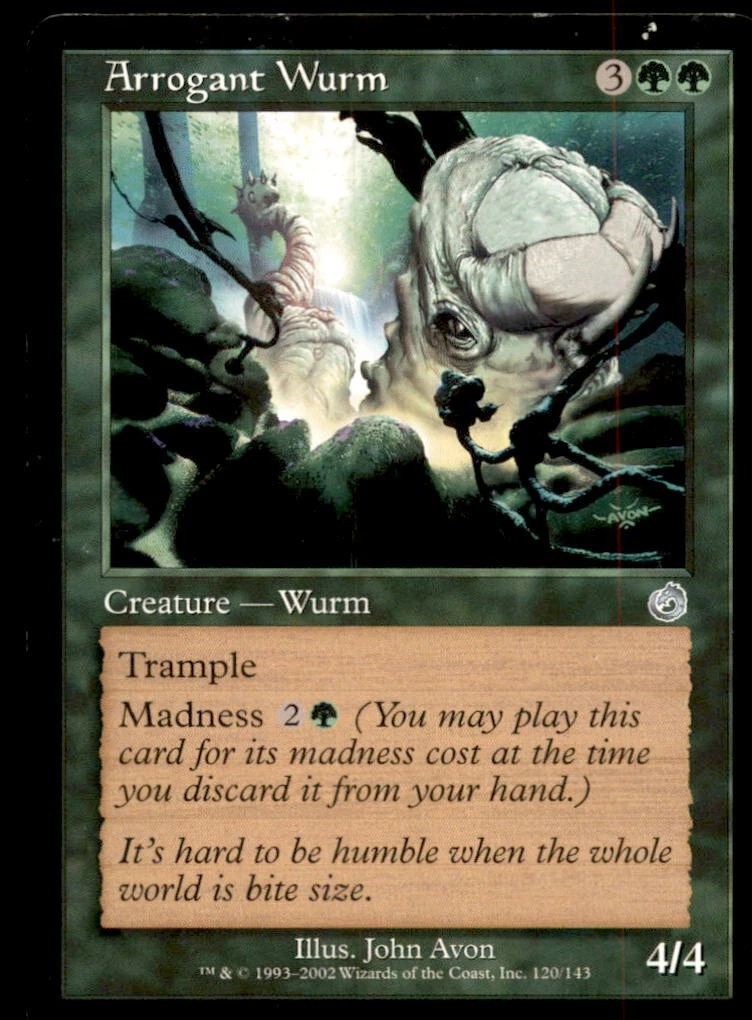 MTG Arrogant Wurm LP Light Play Torment [2491]