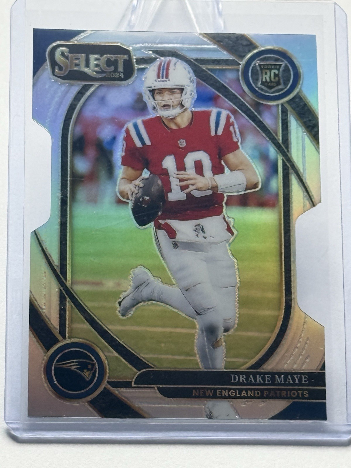 2024 Select - Drake Maye Club Level Silver Prizm Die-Cut (RC) #218
