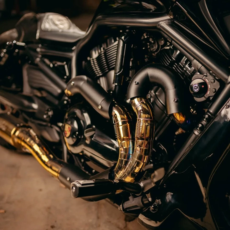 Sistema de escape personalizado apto para Harley Davidson Night Rod Special 2003-2017 Foto 4 de 4