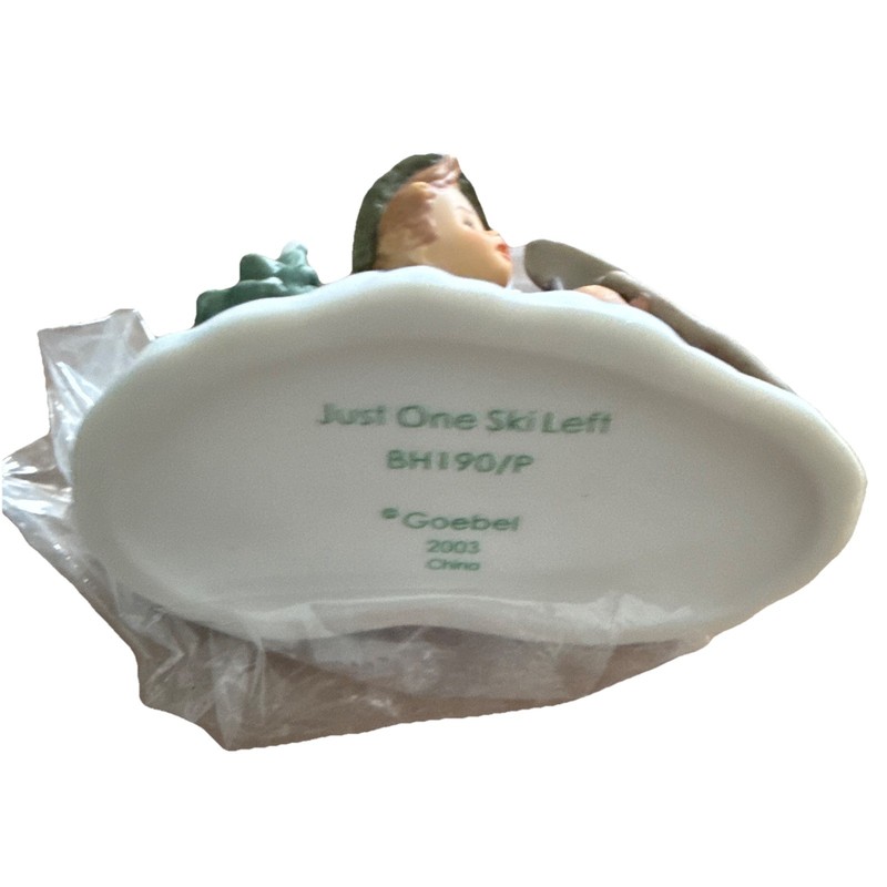 Goebel Berta Hummel Hummel "Just One Ski Left" Porcelain Figurine 2003