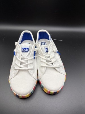 Keds Kids Kickstart Seasonal Sneaker White/Multi Size 8M New W/O BOX