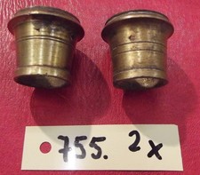 Beschlag Nr. 755,  2 Säulen-Kapitelle, antik, Messing, Patina