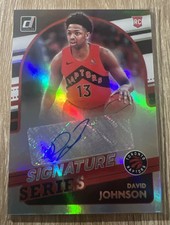 David Johnson 2021-22 Donruss Signatures Series Auto #SS-DJN Raptors Rookie HOT
