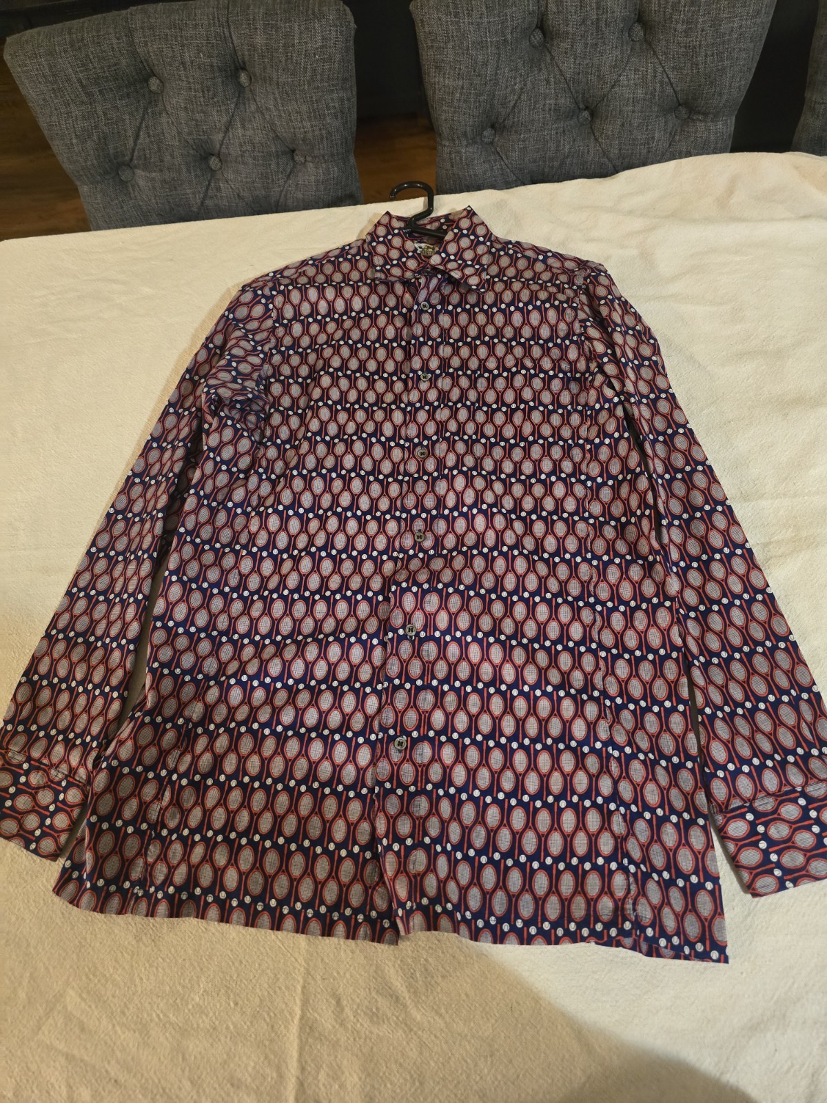 HERMES  Button Down Shirt Pattern Long Sleeve Men… - image 19