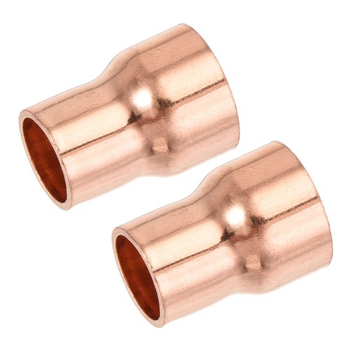 Reducing Copper Coupling Fitting Straight 1/2 x 3/8 Inch ID Pack of 2