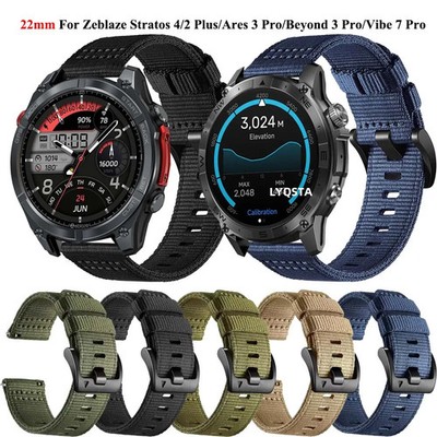 Nylon Band Strap for Zeblaze Stratos 4 Btalk 2 Lite/GTR Beyond 3 Pro/Vibe 7 Pro