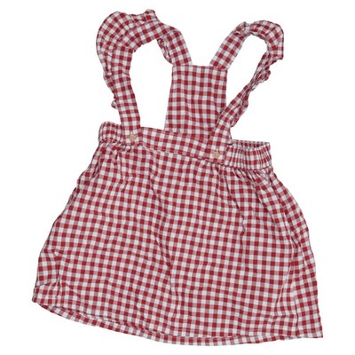 H&M, Latzkleid, Größe: 92, Rot/Weiß, Baumwolle, Karo, Mädchen #jGW