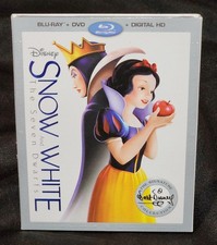 Disney Snow White and the Seven Dwarfs Blu Ray DVD, New Sealed, Slip Cover