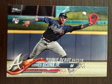 2018 Topps Update Ronald Acuna Rookie Card RC #US252. rookie card picture