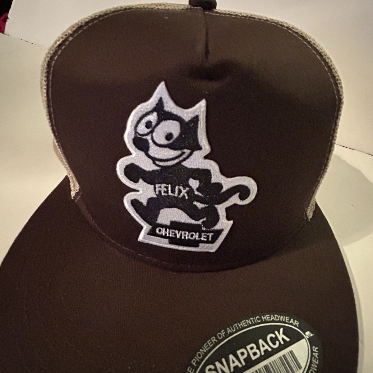 Felix the Cat Chevrolet SnapBack Hat Brown & Beige OSFA Lowrider