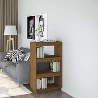 Raumteiler BüCherregal Massivholz Kiefer Honigbraun 60X35X103