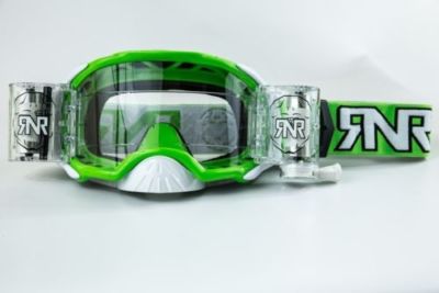 RIP N ROLL PLATINUM WVS roll OFF GOGGLES Green MOTOCROSS RNR Wide vision System