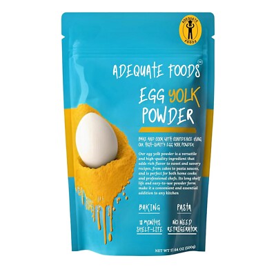 Adequate Foods Egg Yolk Powder 500gm (Pack of 1) Rich, Versatile, Convenient