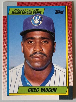 メジャーリーグ　カード　Greg Vaughn GREG VAUGHN, 1989 TOPPS 