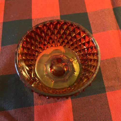 Vintage Ruby Red Candy Nut Dish