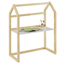 Bureau enfant TINA en forme de maison réglable en hauteur en pin massif