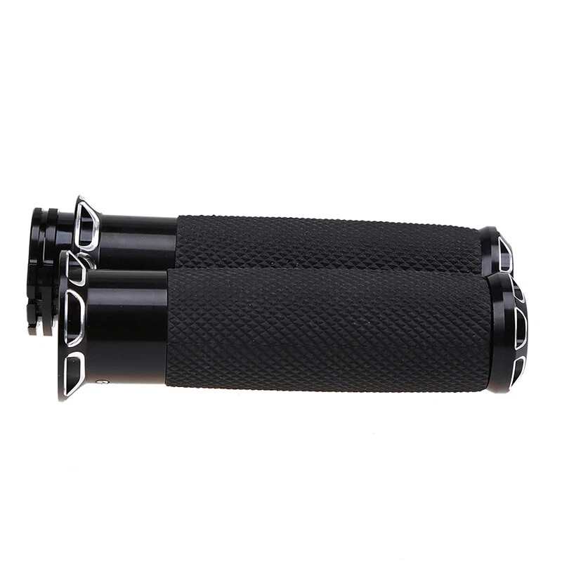 2X Motorcycle 1" Handlebar Hand Grips Fit For Harley VRSC Dyna Softail 1996-2017 - Image 4 of 4