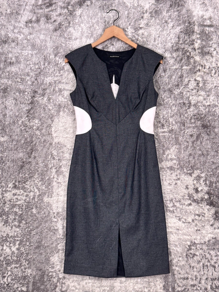 Black halo blue hot sale dress