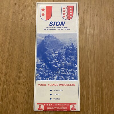 Reiseführer   Carte Immobilière 1951 - Region SION - French Map