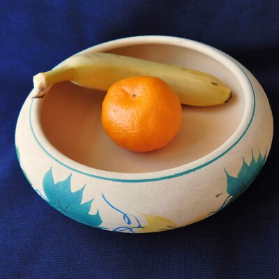 Dekorative Keramik Schale rustikaler Stil Blatt Design 8 cm Durchmesser