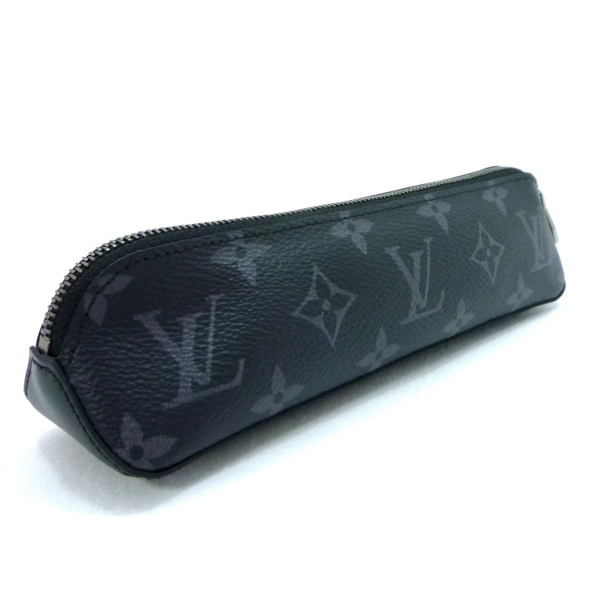Authentic LOUIS VUITTON Pencil Pouch Elizabeth GI0199 Monogram Eclipse #W607014 s l1200