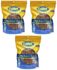 (3) bags Cadet Gourmet 01306 14 oz Chicken Breast Healthy Natural Dog Treats