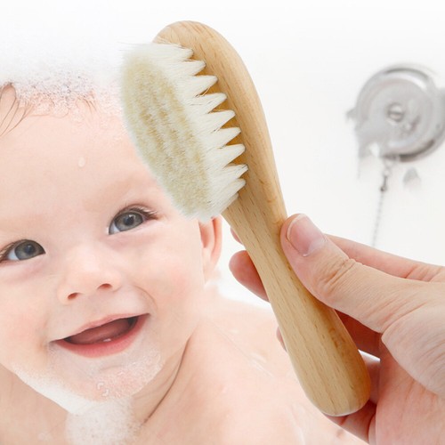 2Pcs Baby Shampoo Bath Brush Bath Rub Toiletries Comb Care Set Wool Brush Hot - Bild 4 von 12