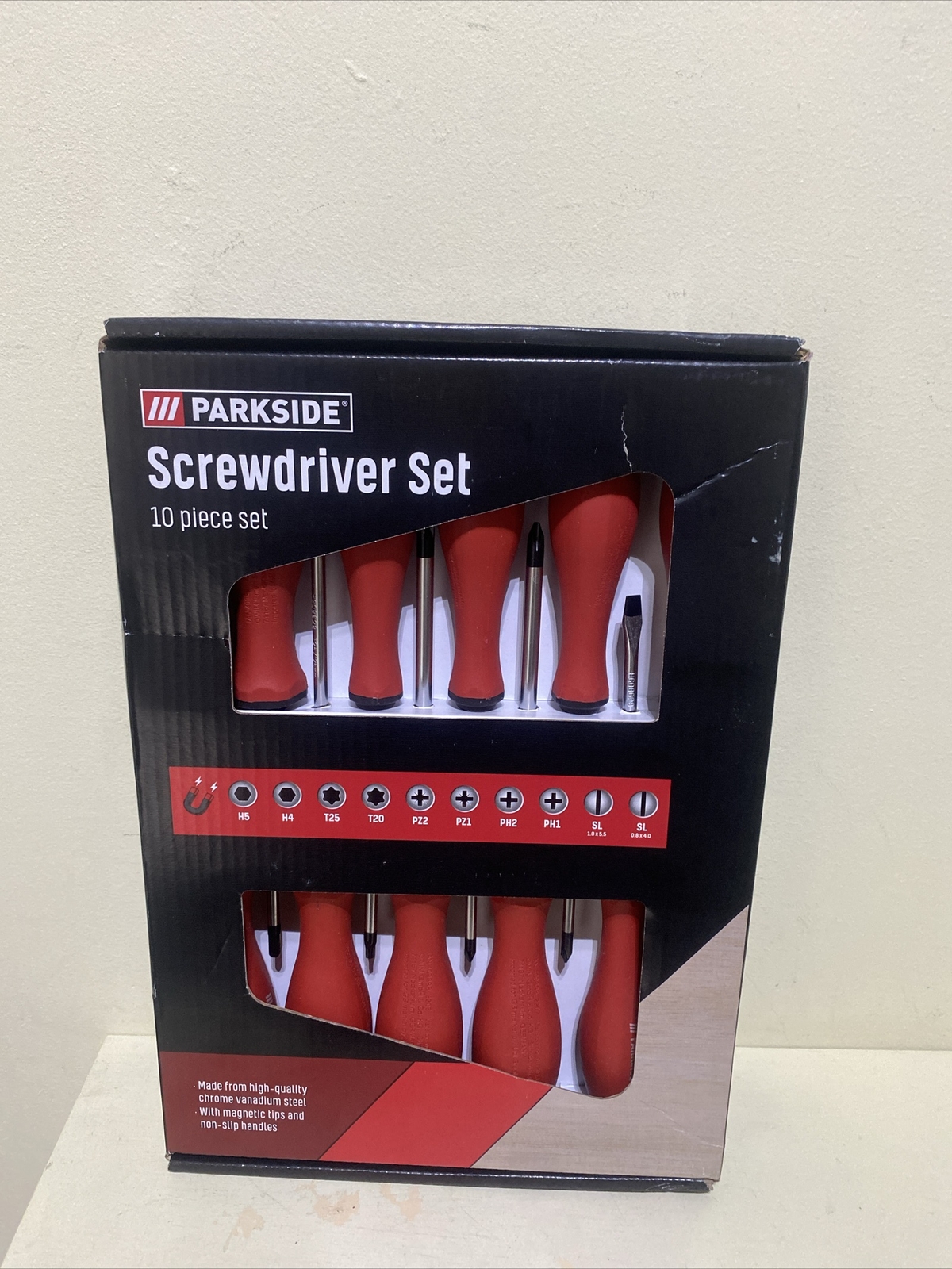Parkside Screwdriver Set - 10 Piece Set High Quality Chrome Vanadium Steel