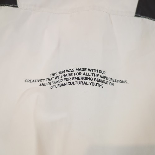 A Bathing Ape Jacket Mens Small White AAPE Outdoor Hooded Ski Coat Windbreaker - Picture 14 of 15