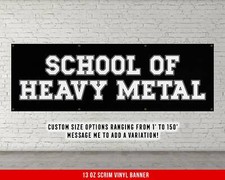 Motivational Heavy Metal Gym Banner - Large Quote Wall Art