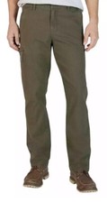 Men's Weatherproof Stretch Canvas Straight Leg Flex Utility Pants Olive 32Wx34L