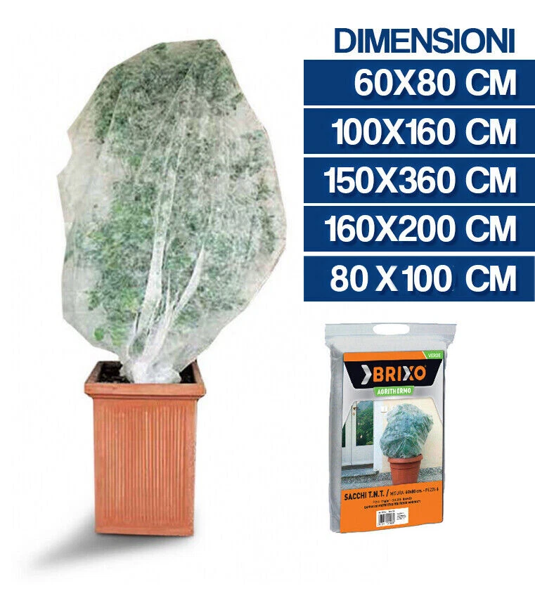 BRIXO TELO SACCO ANTIGELO PER PIANTE FIORI A CAPPUCCIO TNT TERMOCLIMA AGRICOVA 24518V