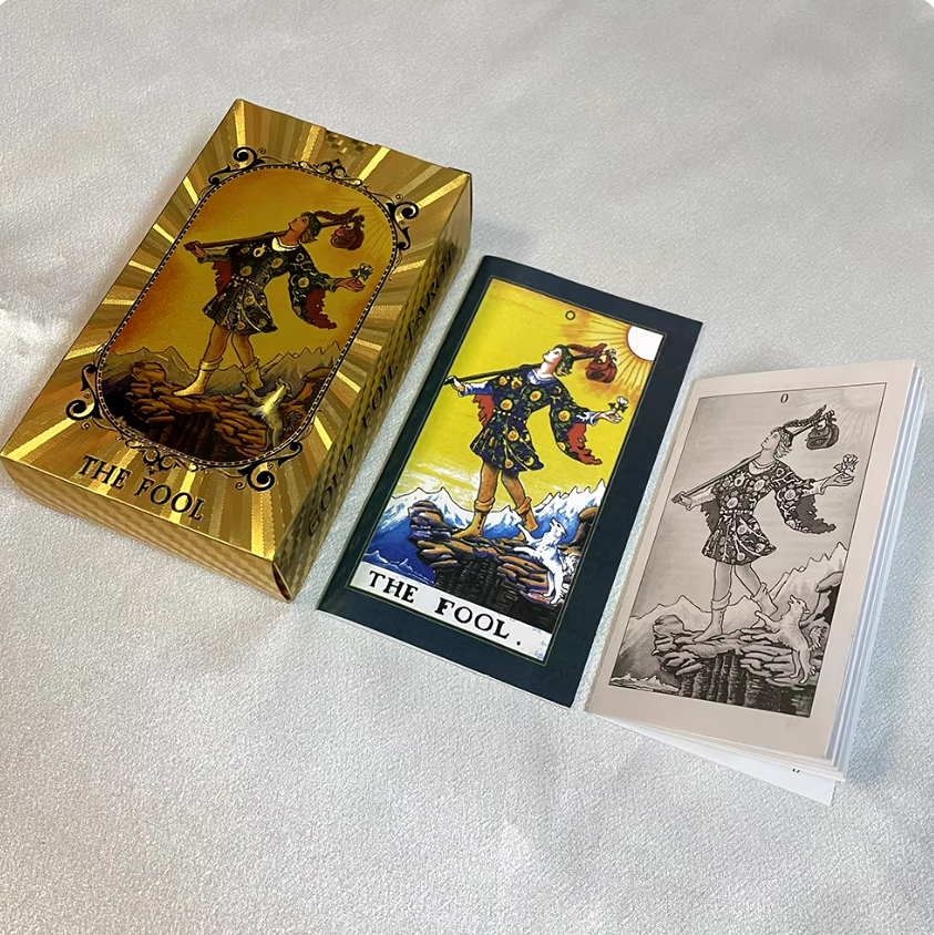 レア！！Golden Rider Tarot Deck タロットカード English Spanish Español Gold rider tarot cards deck Cartas