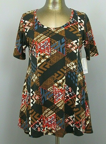 Nueva con etiquetas Camiseta LulaRoe Perfect Mujer Talla S Pecho 36 Geométrica Fluida 210-21778