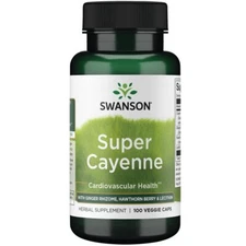 Swanson Super Cayenne - with Ginger Rhizome Hawthorn Berry & Lecithin 100 Veg...