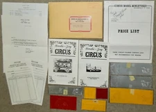 Wardie Jay Manufacturing Co. Circus 13x Freight Car Foil Panels & Catalogs Lot
