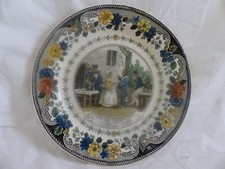 assiette ancienne montereau 19eme  louis lebeuf couleur