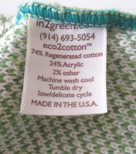 IN2GREEN ECODOTS BABY PILLOW COVER 20" x 20" ~ Milk/Avocado Color ~ NEW - Picture 6 of 7