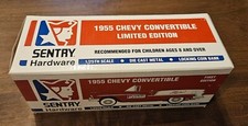 SENTRY Die Cast 1955 Chevrolet Convertible Locking Bank 55017 1:25  NOS T7853