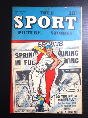 True Sport Picture Stories Vol.4, #1, May-June 1947, Baseball, Jack Dempsey