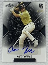2021 LEAF PERFECT GAME AUTO AIDEN TAUREK BLACK PAPER  11/50