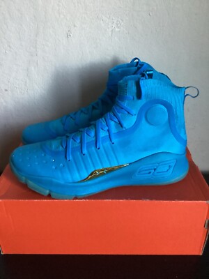 UNDER ARMOUR CURRY 4 RETRO BLUE SNEAKERS/BASKETBALL SHOSE SZ 10