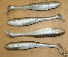 5" Swim Minnow Shad Paddle Tail Swimbait Trailer for A Rig 50 pack bulk Bag